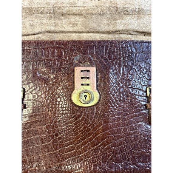 MULBERRY Vintage Brown Congo Leather Briefcase / Messenger Bag - ENGLAND - Picture 6 of 16